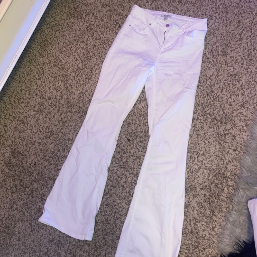 Straight boot/ flare white jeans